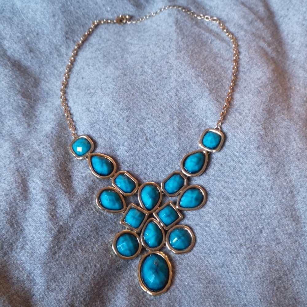 Turquoise statement necklace